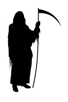 Illustrated silhouette of the Grim Reaper
