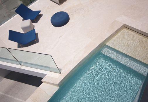 Custom Luxury Pool and Chairs Abstract