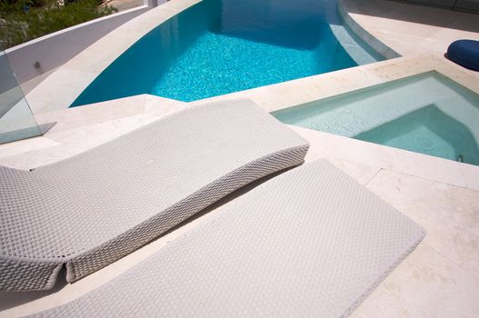 Custom Luxury Pool and Chairs Abstract