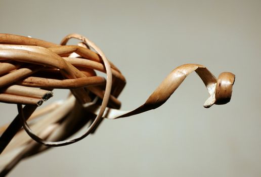 The weaved basket close-up