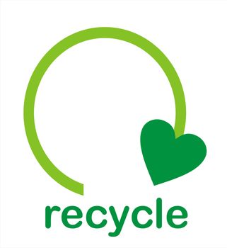 a design rasterized vector of recycle sign vector.