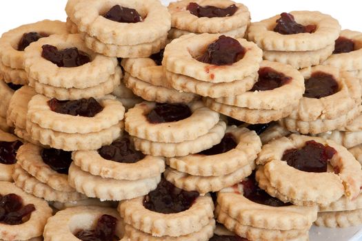 closeup of  jam pastries isolated on white background