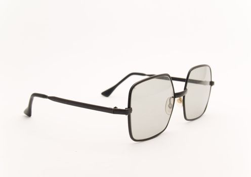 vintage retro black sunglasses isolated on white 