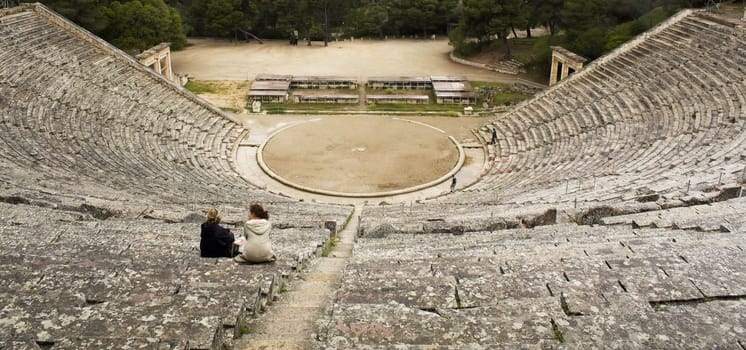 Ancient Greek Epidauros Theatre.