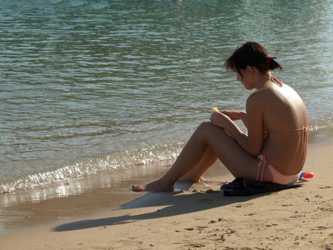 Wonderful young girl at the seaside