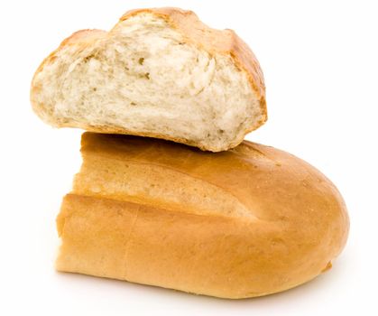 white bread on a white background