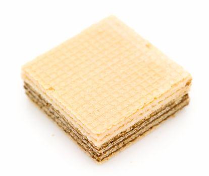 one wafer close up on a white background