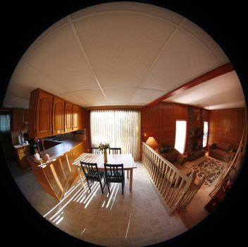 Kitchen with dining room