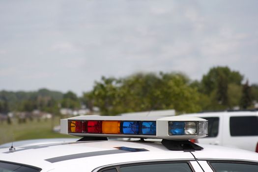 Police siren on top of the car