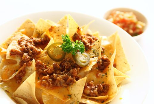 Delicious Mexican Nachoes appetizer