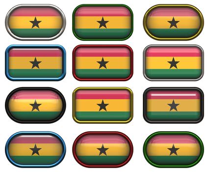twelve buttons of the Flag of Ghana
