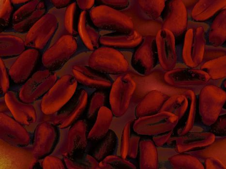 Red Blood Cells Microscope View Illustration Very Dark View Deep Red