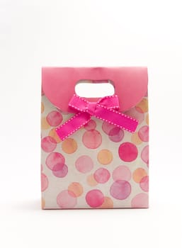gift bag with red bow