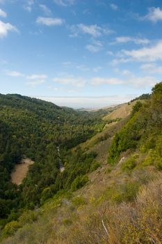 Big Sur is a sparsely populated region of the central California, United States coast where the Santa Lucia Mountains rise abruptly from the Pacific Ocean.