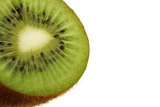 Juicy, fresh tropical fruit kiwi on a white background.