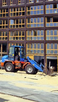 Modern construction is on-going in Amsterdam as the city is constantly expanding to house new residents.