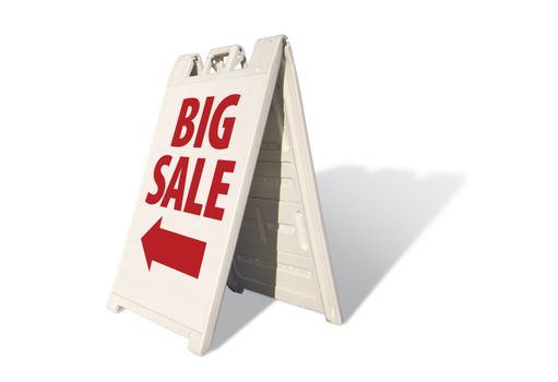 Big Sale Tent Sign on a White Background.