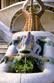 The Lizard fountain in Park Guell