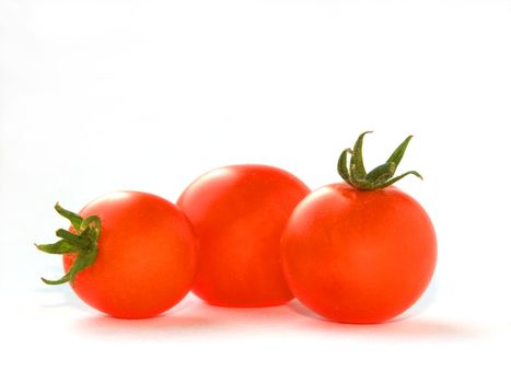 tomatoes on white background