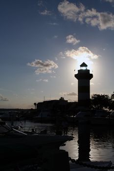 Hilton Head silhouetted