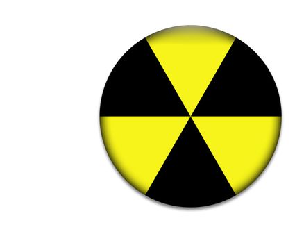 Radiation Icon in digital high resolution with copyspace