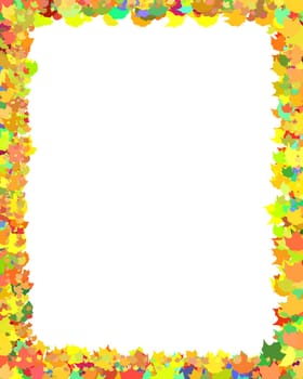 Autumn Leaf Frame in high resolution digital