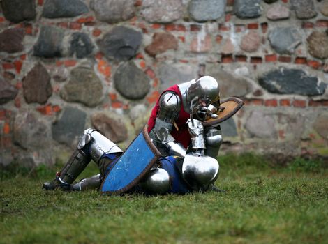Struggle medieval knights. Show in Kaunas