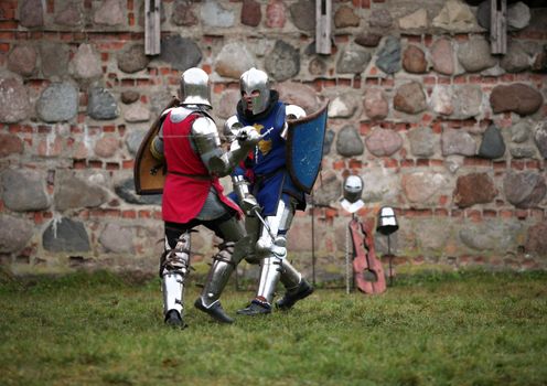 Struggle medieval knights. Show in Kaunas