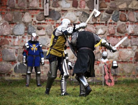 Struggle medieval knights. Show in Kaunas