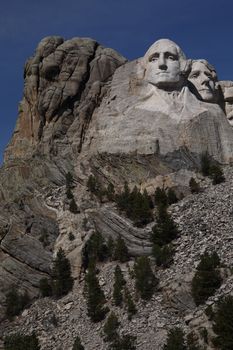 Washington and Jefferson side of Mount Rushmore.