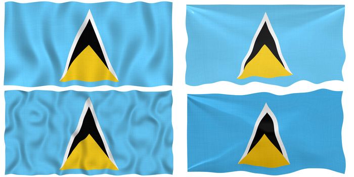 Great Image of the Flag of Saint Lucia