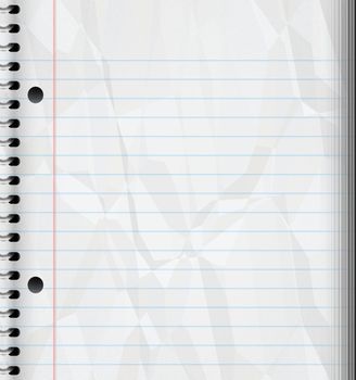 a large image of a ruled or lined spiral bound writing pad 