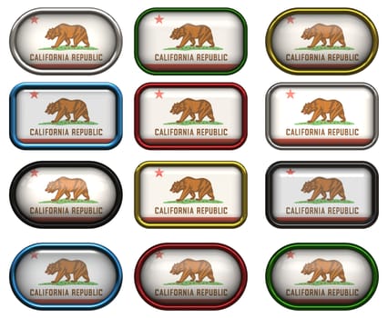 twelve buttons of the  Flag of California
