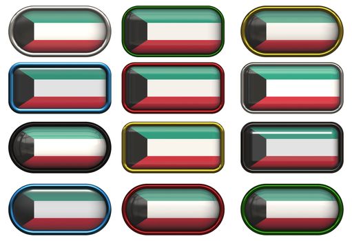 twelve buttons of the Flag of Kuwait