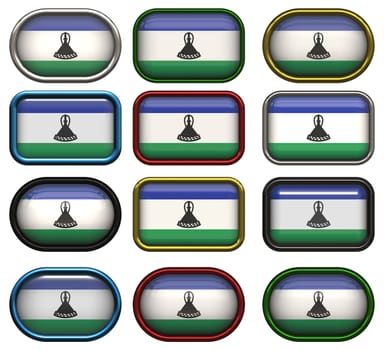 twelve buttons of the Flag of Lesotho