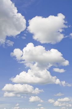 Beautiful blue sky and clouds background from Lithuania