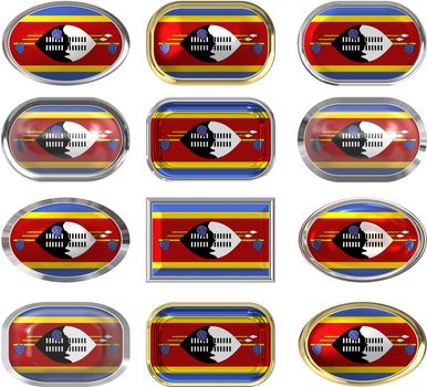 twelve buttons of the Flag of Swaziland