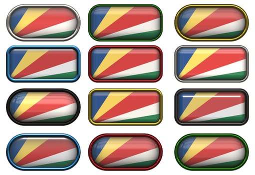 twelve buttons of the Flag of Seychelles