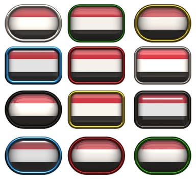 twelve buttons of the Flag of Yemen