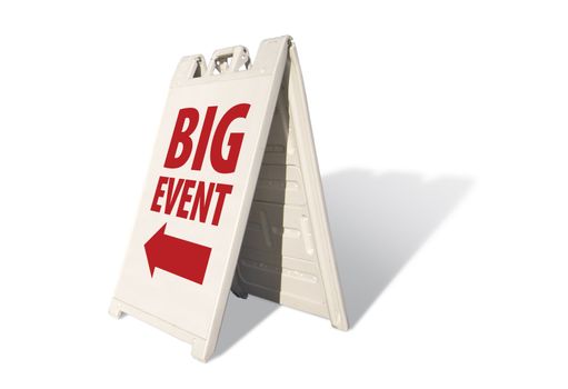Big Event Tent Sign Isolated on a White Background.