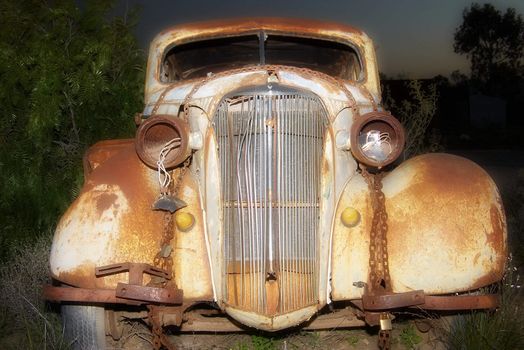 old rusted car