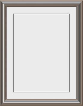 shiny metal frame with white matte for certificates, awards or photos