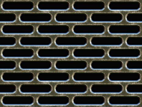 large image of old weathered metal grill 