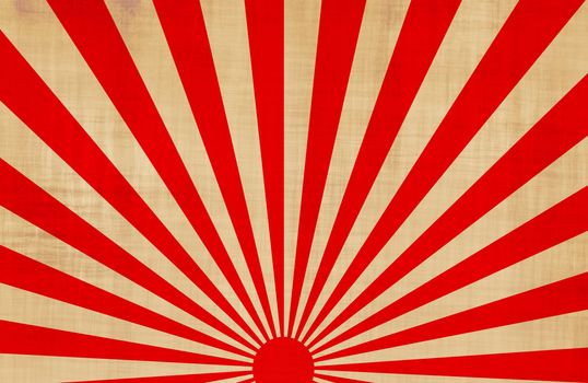 large red and white japansese rising sun