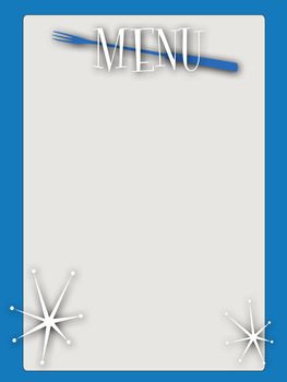 a retro style blank menu