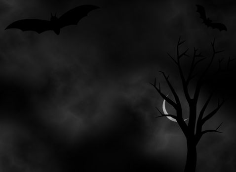 A dark night background vector for hallowee.