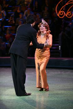 Nikolay Tsiskaridze and Tatyana Shmyga on a circus ring