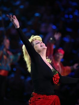 The big Moscow circus and " New Year's attraction". On a photo: Lubov Kazarnovskaya
