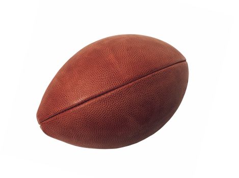 an American football on white background