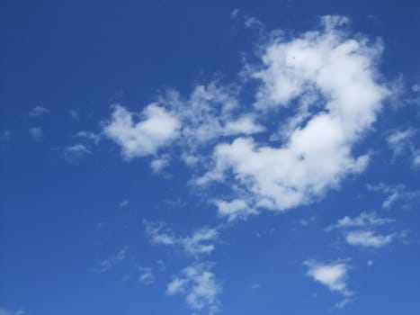 clouds in the blue sky